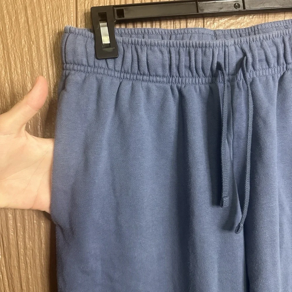 Nike Unisex Club Fleece Pant‎ Jogger Mid Rise Light Blue Sz M Loungewear Casual